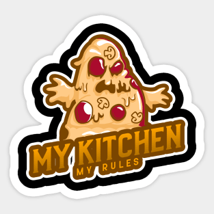 Chubby Pizza Monster Kitchen Sticker